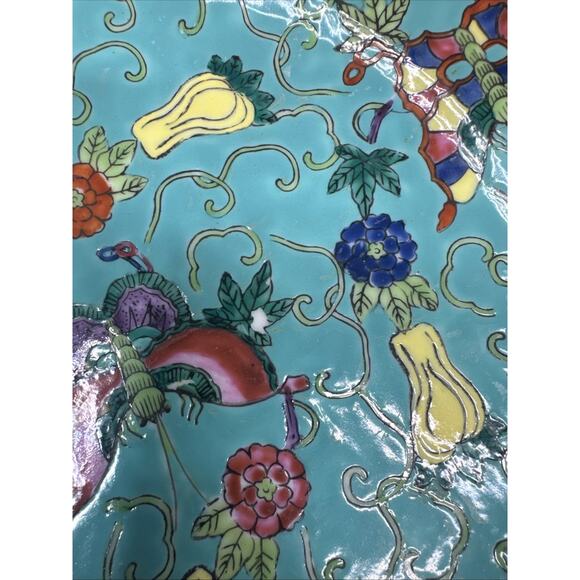 Chinoiserie Jingdezhen Zhongguo Asian Butterfly Plates 9.25”-set Of 4 - Picture 10 of 10